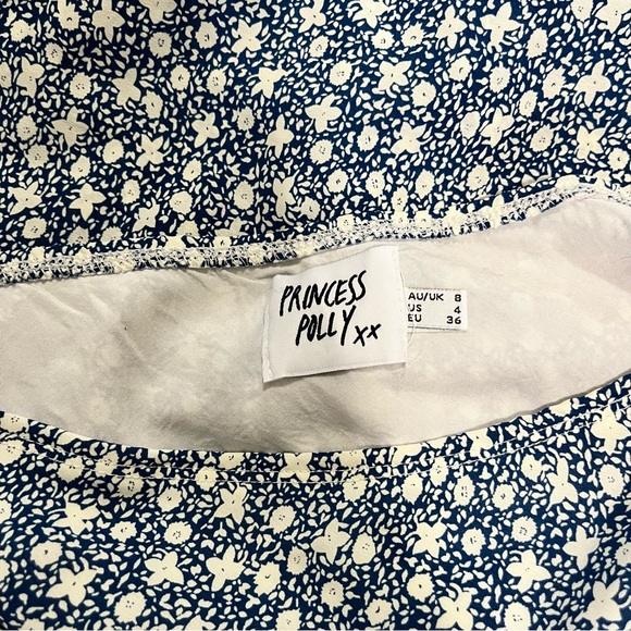 Princess Polly Blue and White floral skirt - Picture 4 of 4